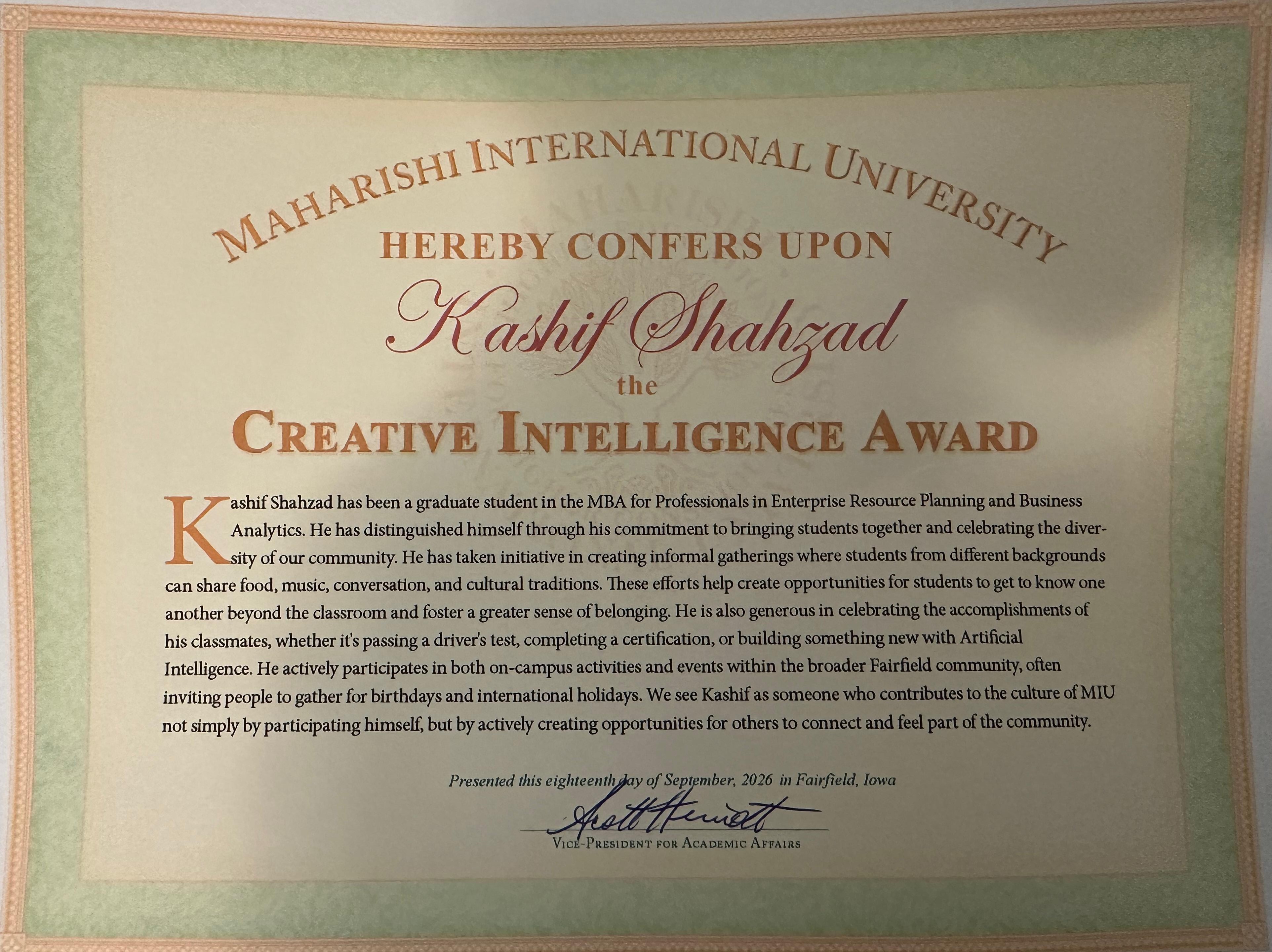 Creative Intelligence
